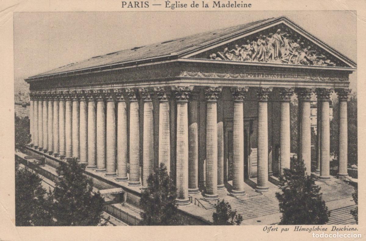 Cartoline: Paris &Eacute;glise de la Madeleine Neoclassical Church Architecture View *YAG823
