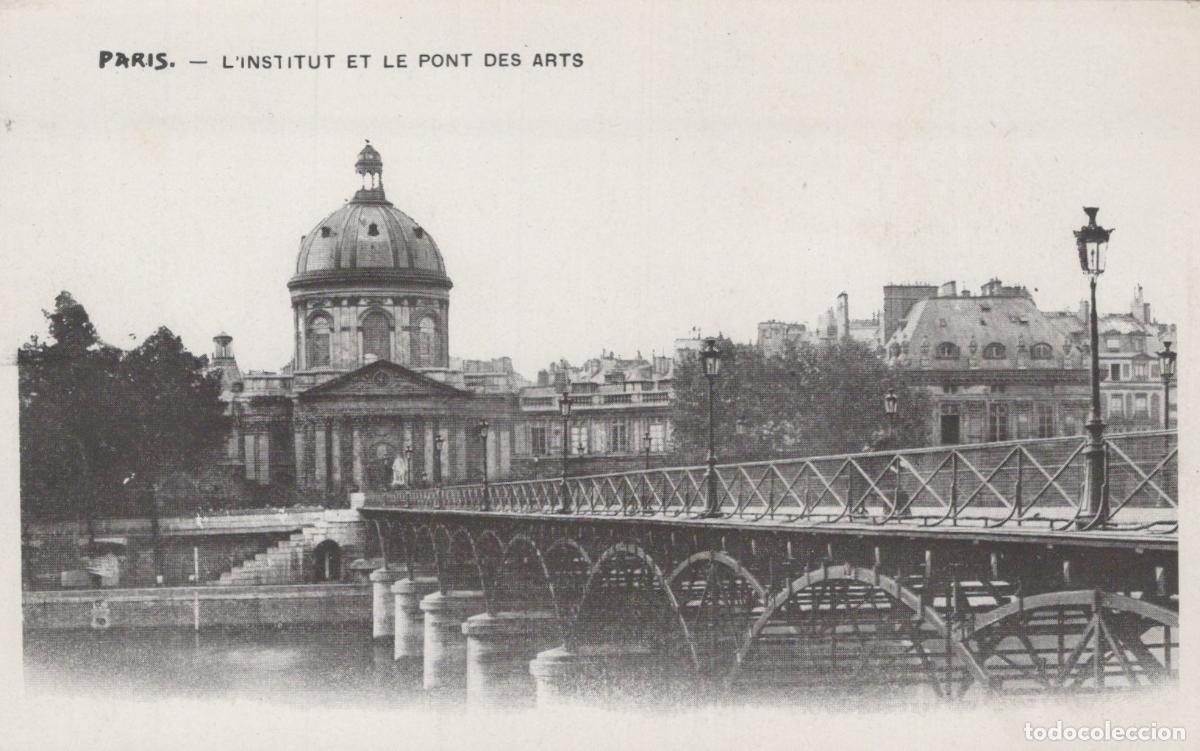 Cartoline: Paris L'Institut de France and Pont des Arts Bridge over Seine River *YAG800