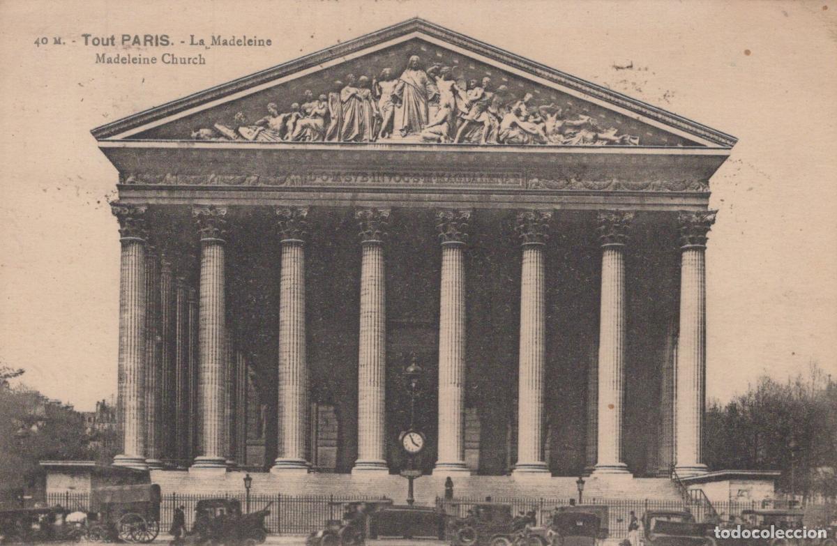 Cartoline: Paris La Madeleine Church Neoclassical Architecture Street View Cars *YAG816