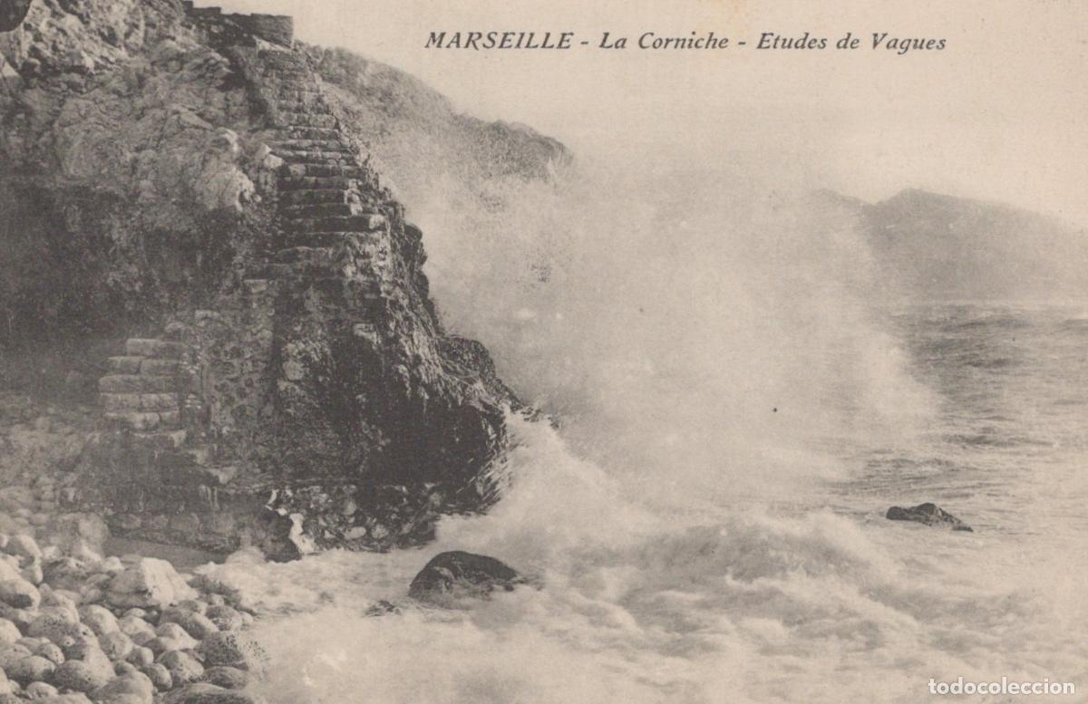 Cartoline: France Marseille La Corniche &Eacute;tudes de Vagues *YAG851