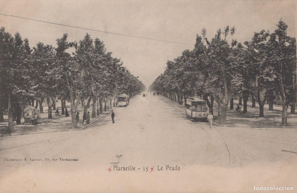 Cartoline: France Marseille Le Prado Avenue Avec Tramways *YAG841