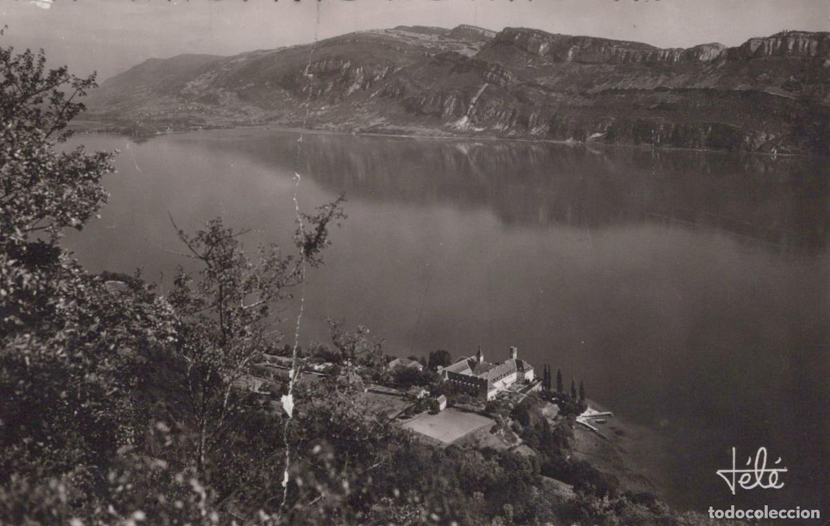 Postales: Panoramic View of Lac du Bourget and Hautecombe Abbey, Savoie, France *YAG870