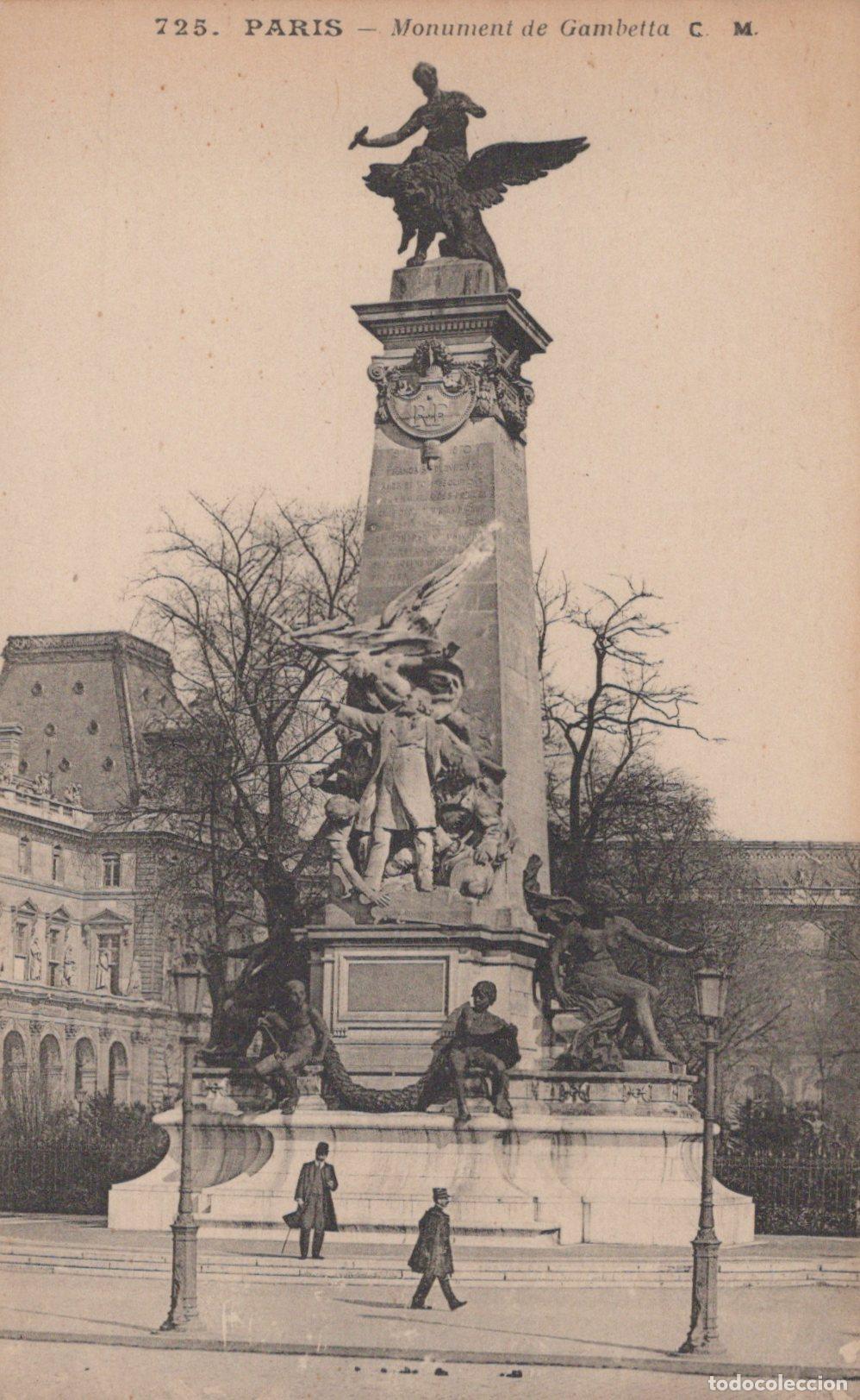 Postales: Paris Monument de Gambetta Sculpture Architecture City View *YAG875