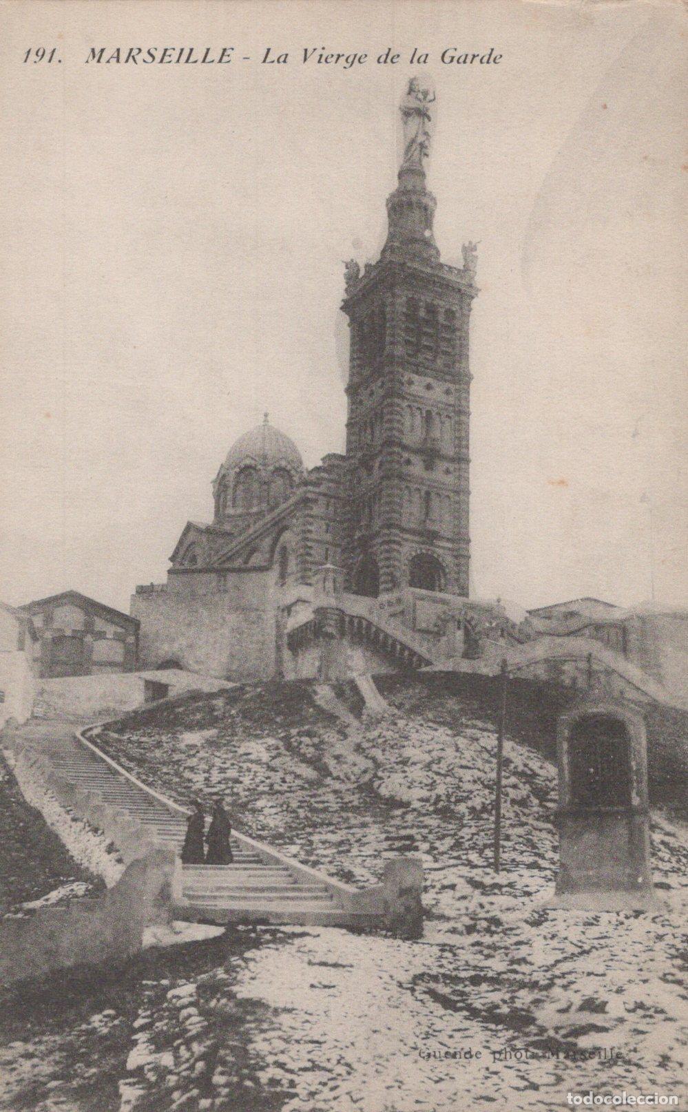 Postkarten: Marseille Notre Dame de la Garde Basilica with Virgin Mary Statue *YAG921