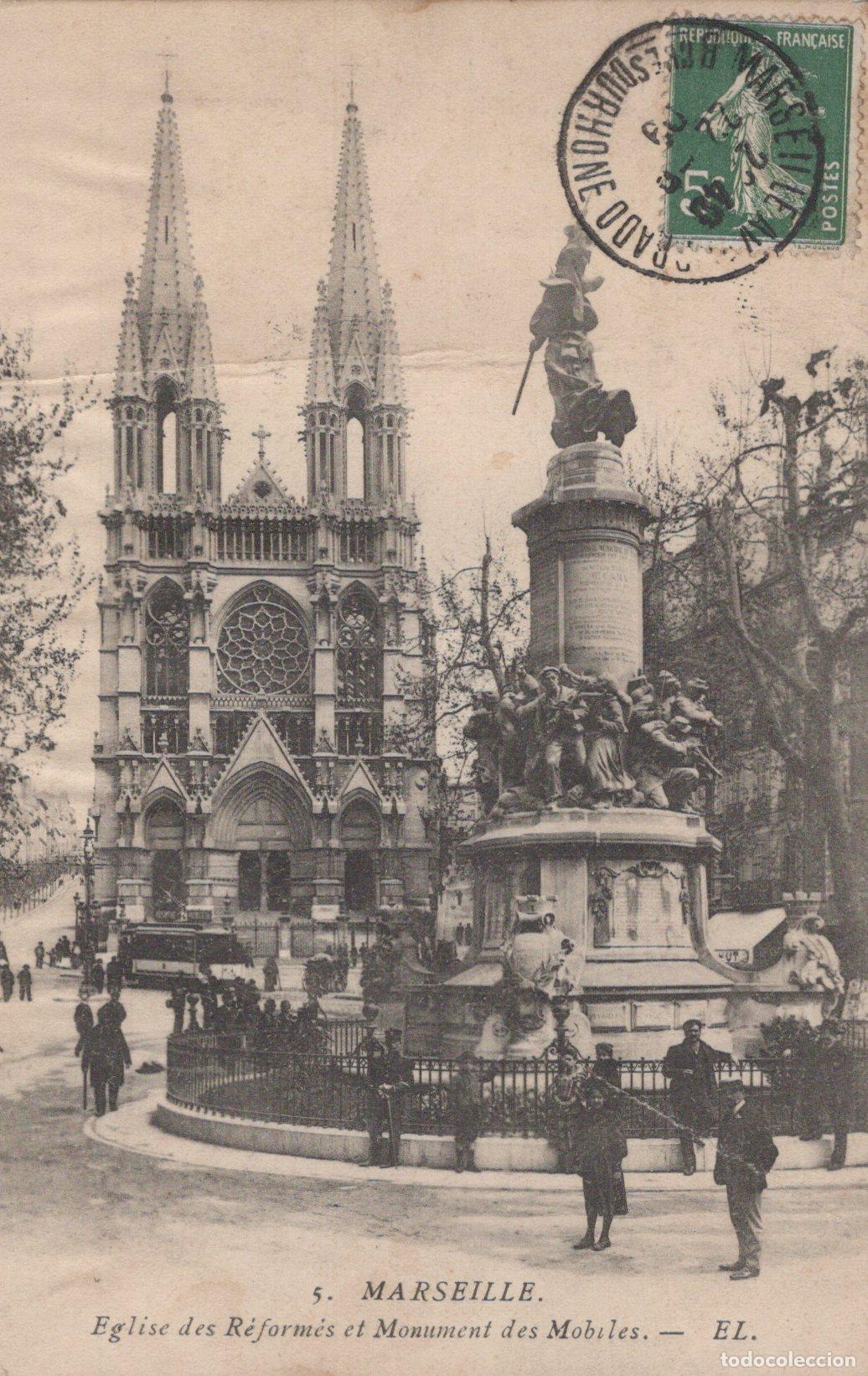 Cartoline: France Marseille &Eacute;glise R&eacute;form&eacute;s Monument Mobiles Tram *YAG895