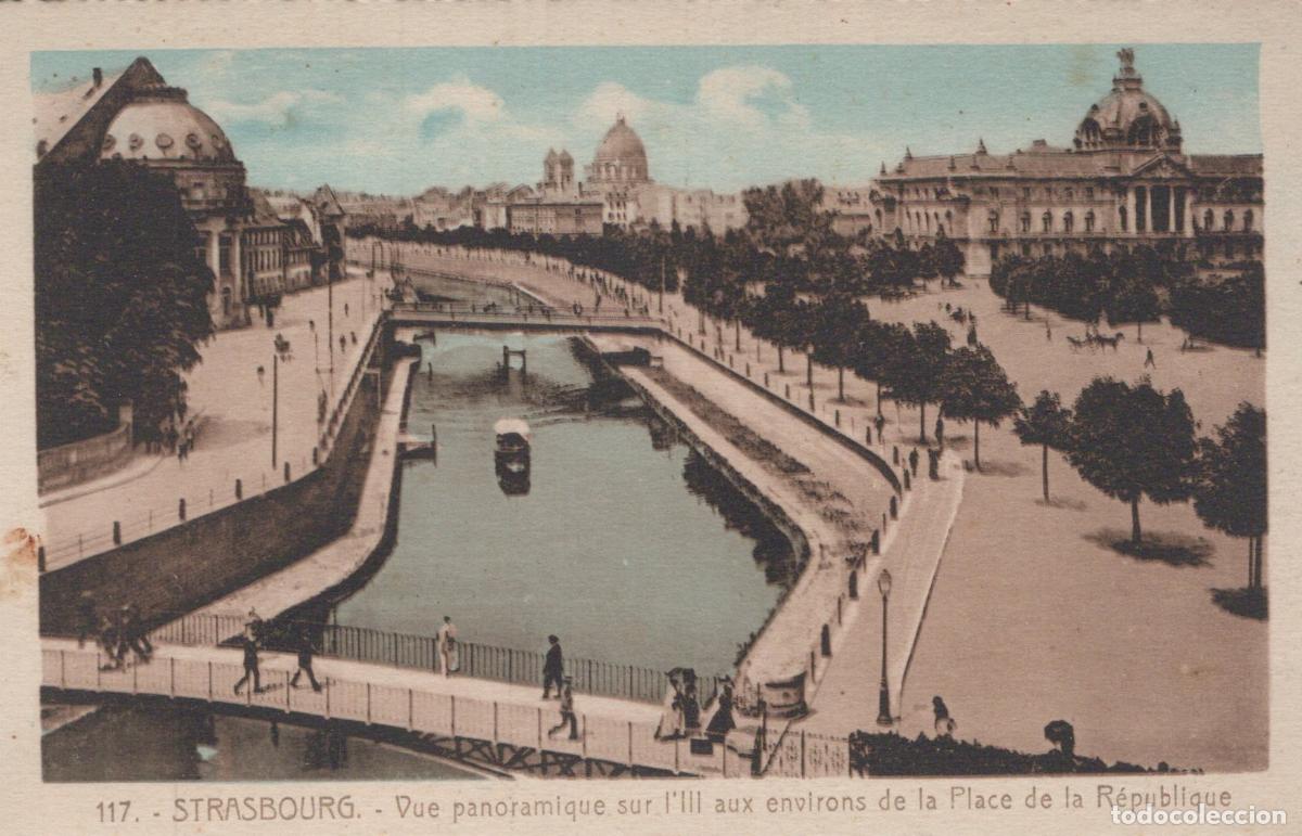 Postales: Strasbourg Panoramic View of River Ill near Place de la R&eacute;publique *YAG956