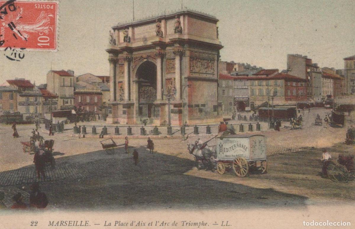 Postales: France Marseille Place D Aix Arc de Triomphe *YAG989