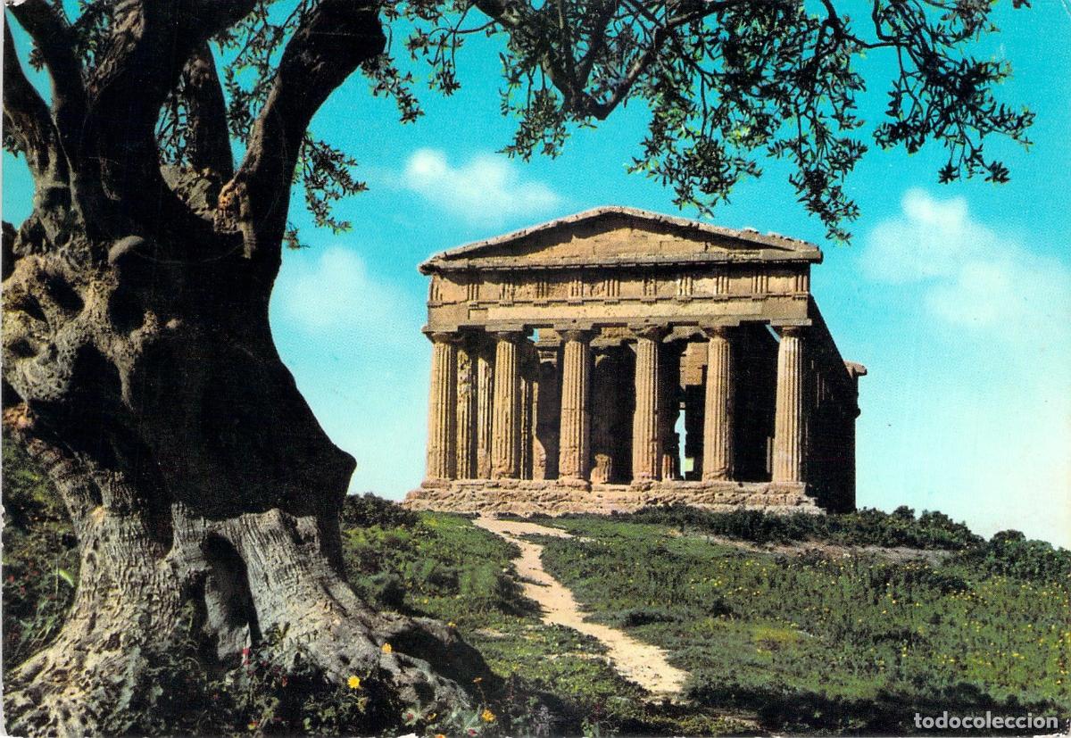 Postales: Postal de Italia: Templo de la Concordia en Agrigento, Sicilia