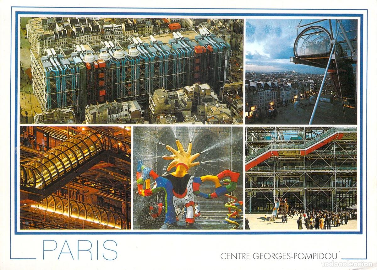 Postkarten: Postal de Par&iacute;s: Centre Georges Pompidou y su arquitectura moderna