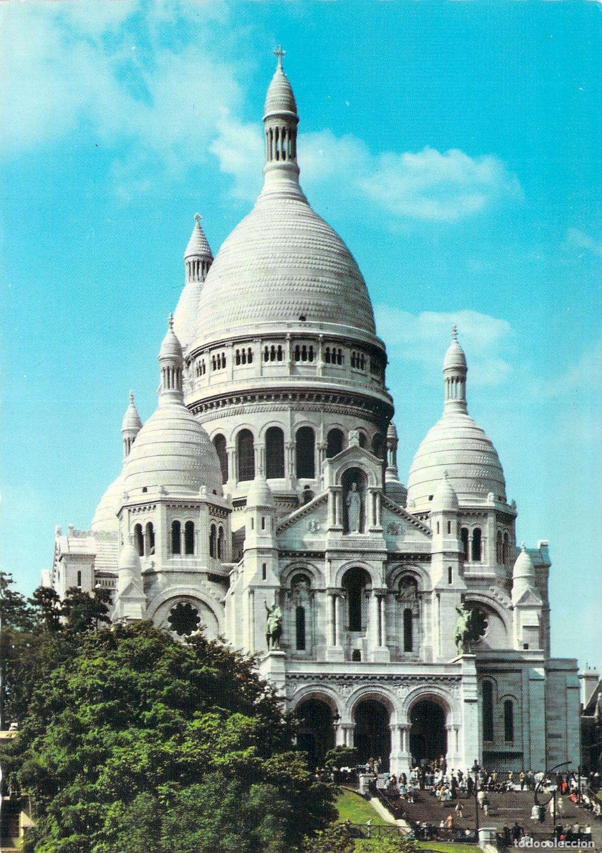 Postkarten: Postal de la Bas&iacute;lica del Sacr&eacute;-C&oelig;ur en el barrio de Montmartre, Par&iacute;s
