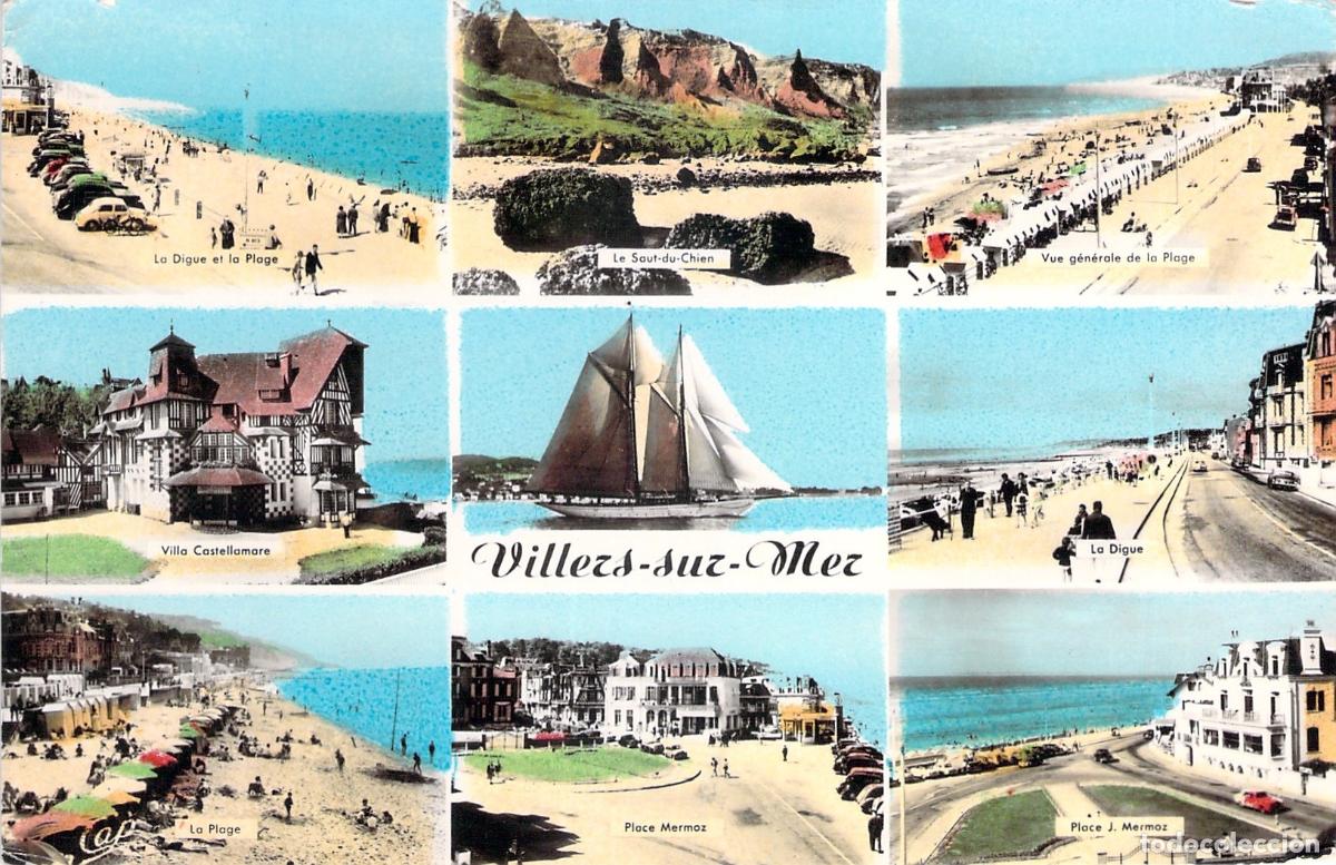 Postkarten: Postal de Villers-sur-Mer, Escenas de Playa y Arquitectura Costera