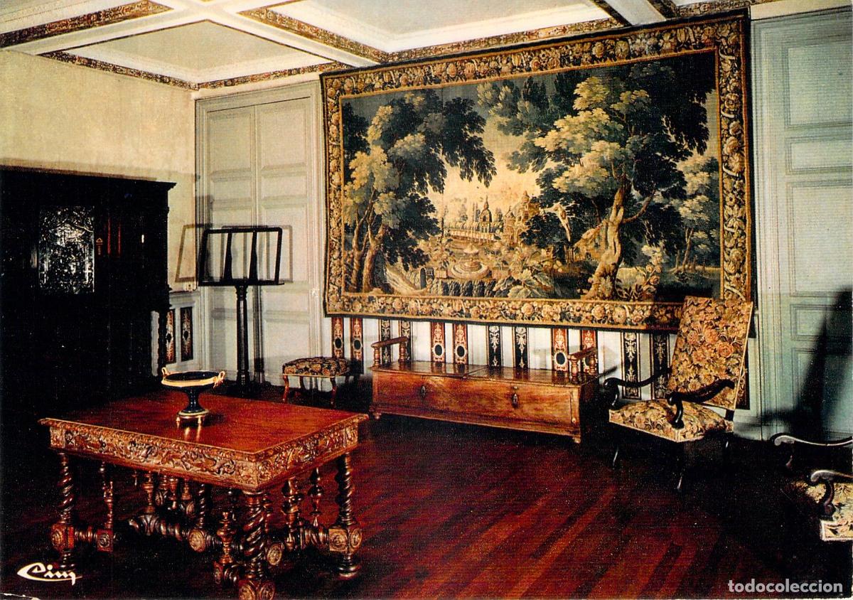 Postkarten: Postal de Dampierre-sur-Boutonne Interior del Castillo Gran Sal&oacute;n