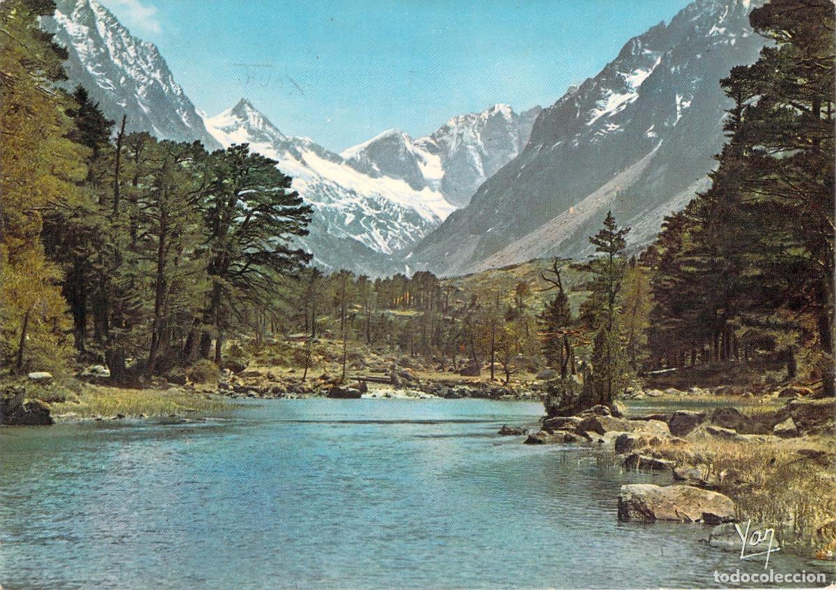 Postkarten: Postal de Cauterets con el Lago de Huas y el Vignemale, Pirineos Franceses