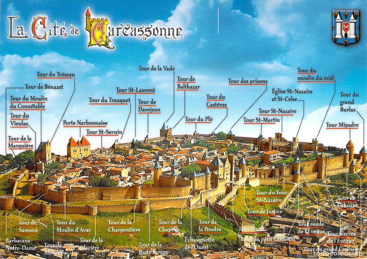 Postkarten: Postal de la Cit&eacute; de Carcassonne Francia