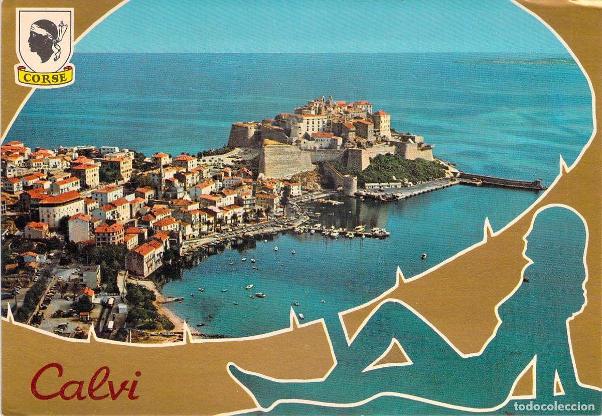 Postales: Postal de la ciudadela de Calvi en C&oacute;rcega