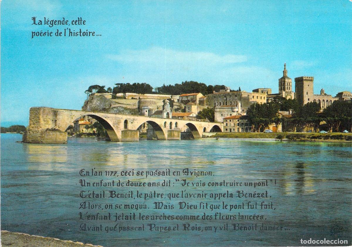 Postales: Postal de Avignon, Francia: El hist&oacute;rico Puente Saint-B&eacute;n&eacute;zet