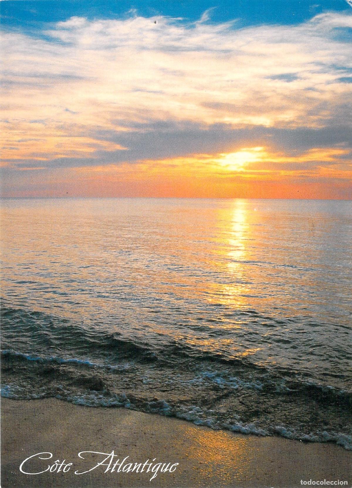 Postais: Postal de atardecer en la playa de Le Verdon sur Mer Francia