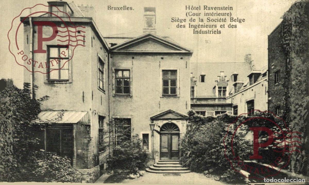Cartoline: TRES RARE bruxelles hotel ravenstein COUR INTERIEURE SIEGE DE LA SOCIETE BELGE DES INGENIEUR BRUSSE