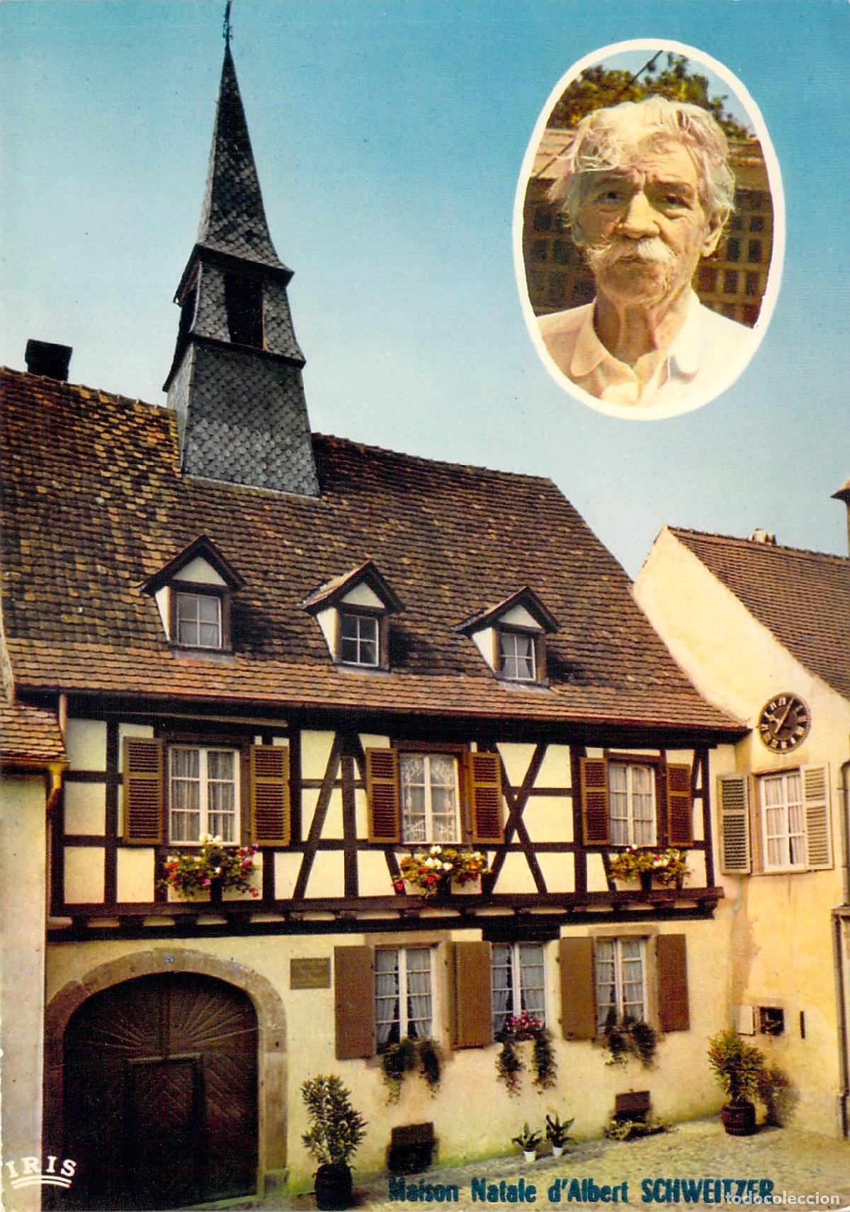 Cartoline: Postal de la casa natal de Albert Schweitzer en Kaysersberg, Francia