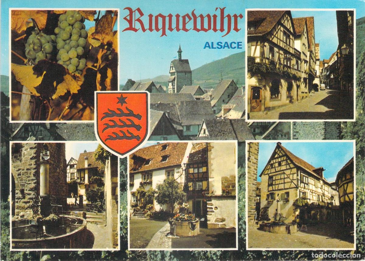 Cartoline: Postal de Riquewihr Alsacia Francia arquitectura tradicional