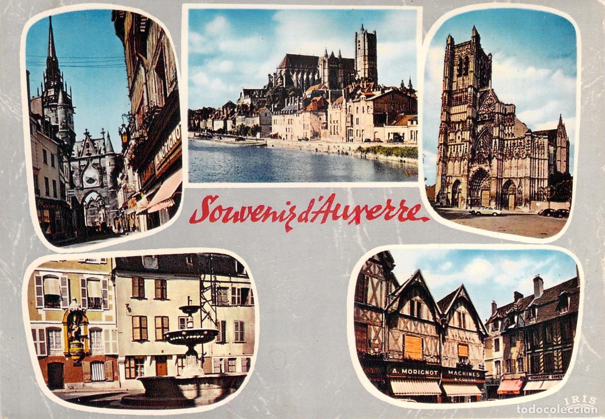 Cartoline: Postal de Auxerre: Catedral y Arquitectura Local
