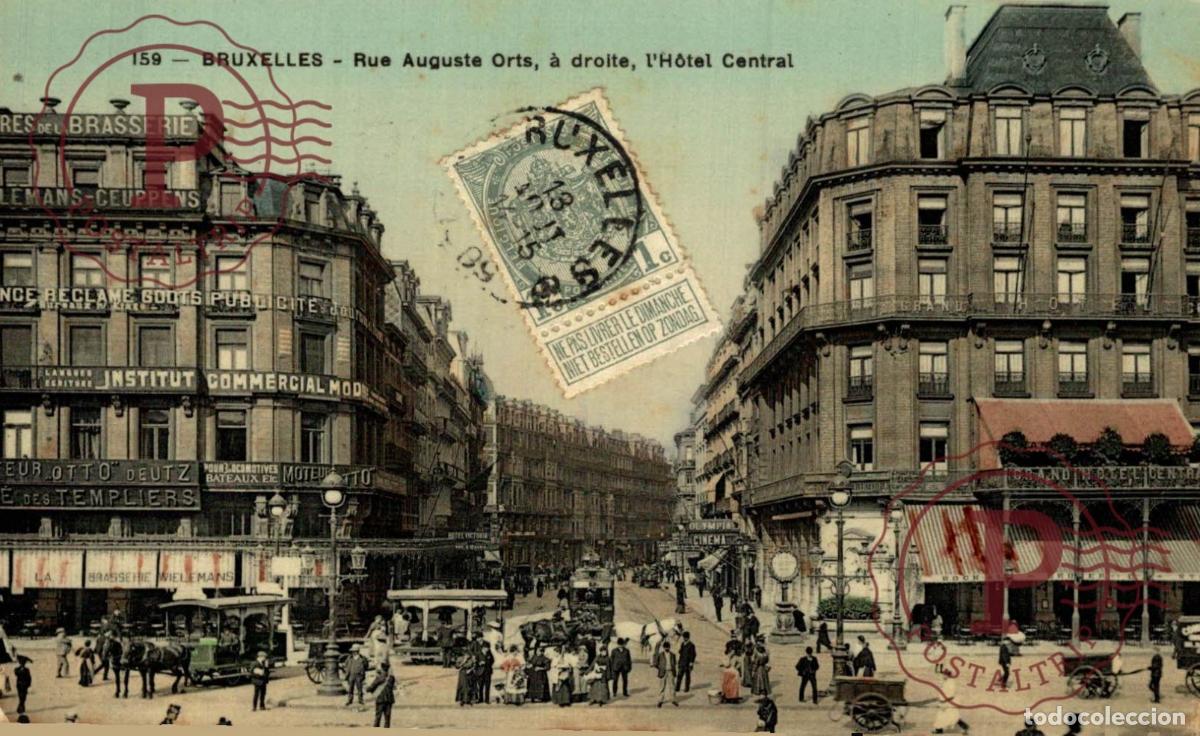 Cartoline: Bruxelles - Rue Auguste Orts - H&ocirc;tel Centra BRUSSEL BRUXELLES belgique