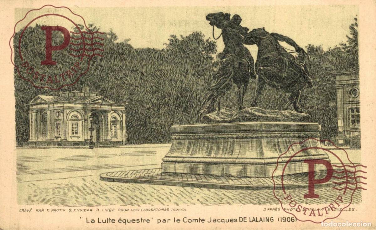Cartoline: RARE La Lutte Equestre par le Comte Jacques De Lalaing BRUSSEL BRUXELLES belgique