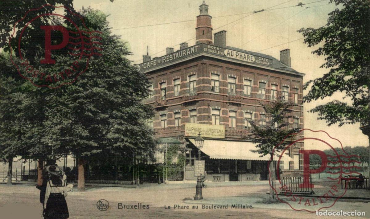 Cartoline: IXELLES : Le caf&eacute; restaurant AU PHARE boulevard militaire BRUXELLES BRUSEL belgique BELGIE