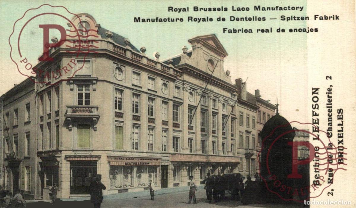 Cartoline: BRUXELLES: Royal Brussels Lace Manufactory - Bertine Leefson - 2, Rue de la Chancel BRUXELLES BRUS