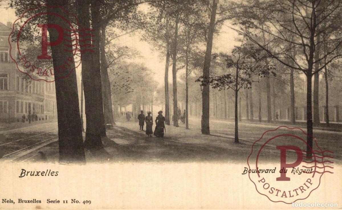 Cartoline: TRES RARE BRUXELLES BRUSEL Boulevard du R&eacute;gent belgique BELGIE