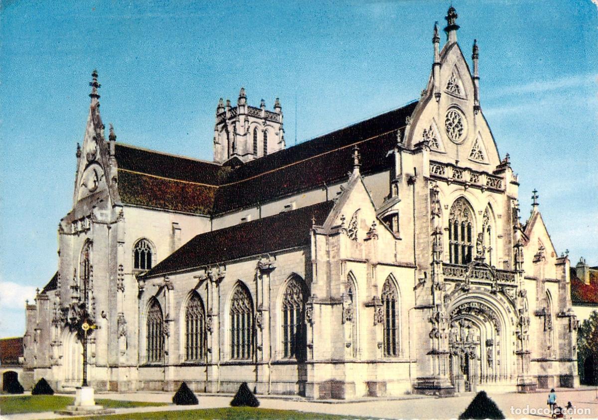 Postkarten: Postal de la Iglesia de Brou en Bourg-en-Bresse, Francia