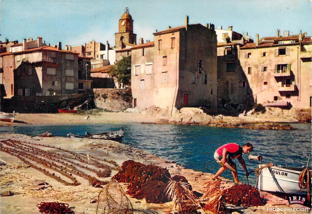 Postkarten: Postal de Saint-Tropez, La Ponche en la Costa Azul, Francia