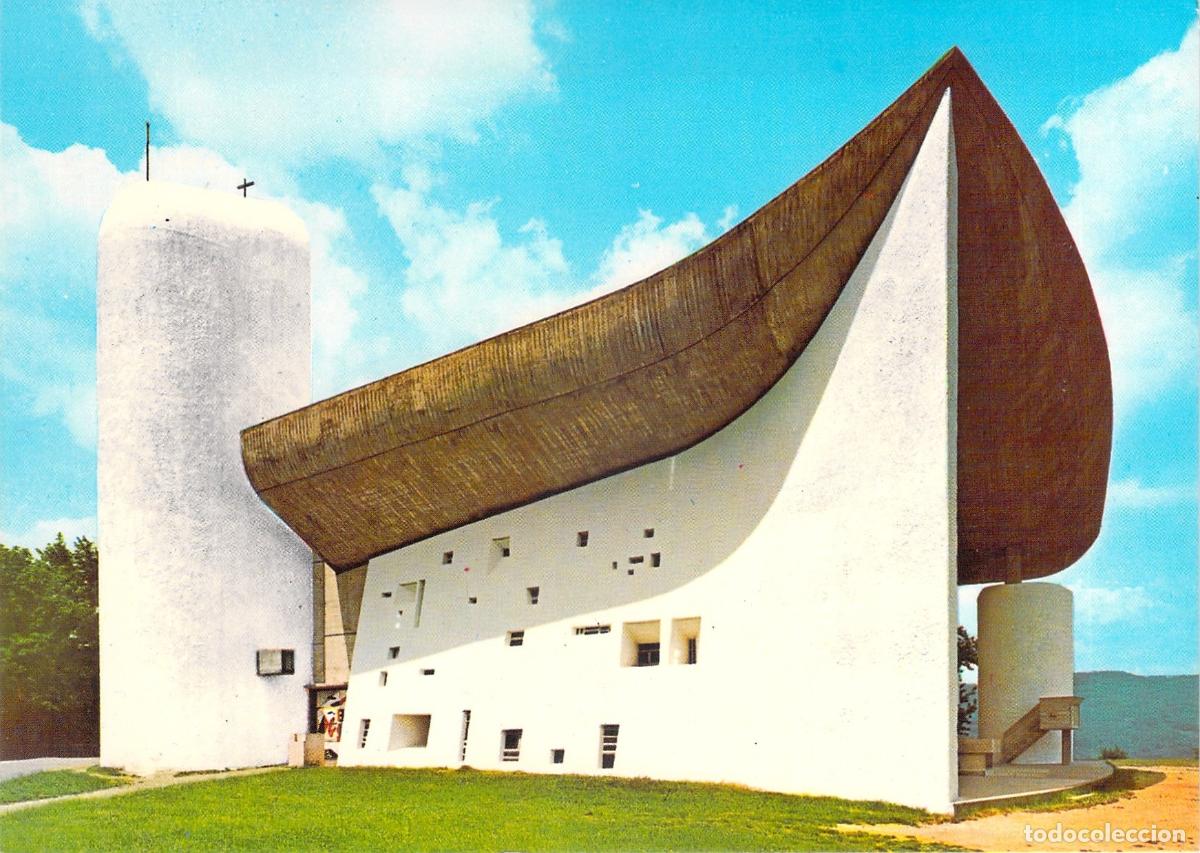 Postkarten: Postal de la Capilla Notre-Dame du Haut en Ronchamp, Francia