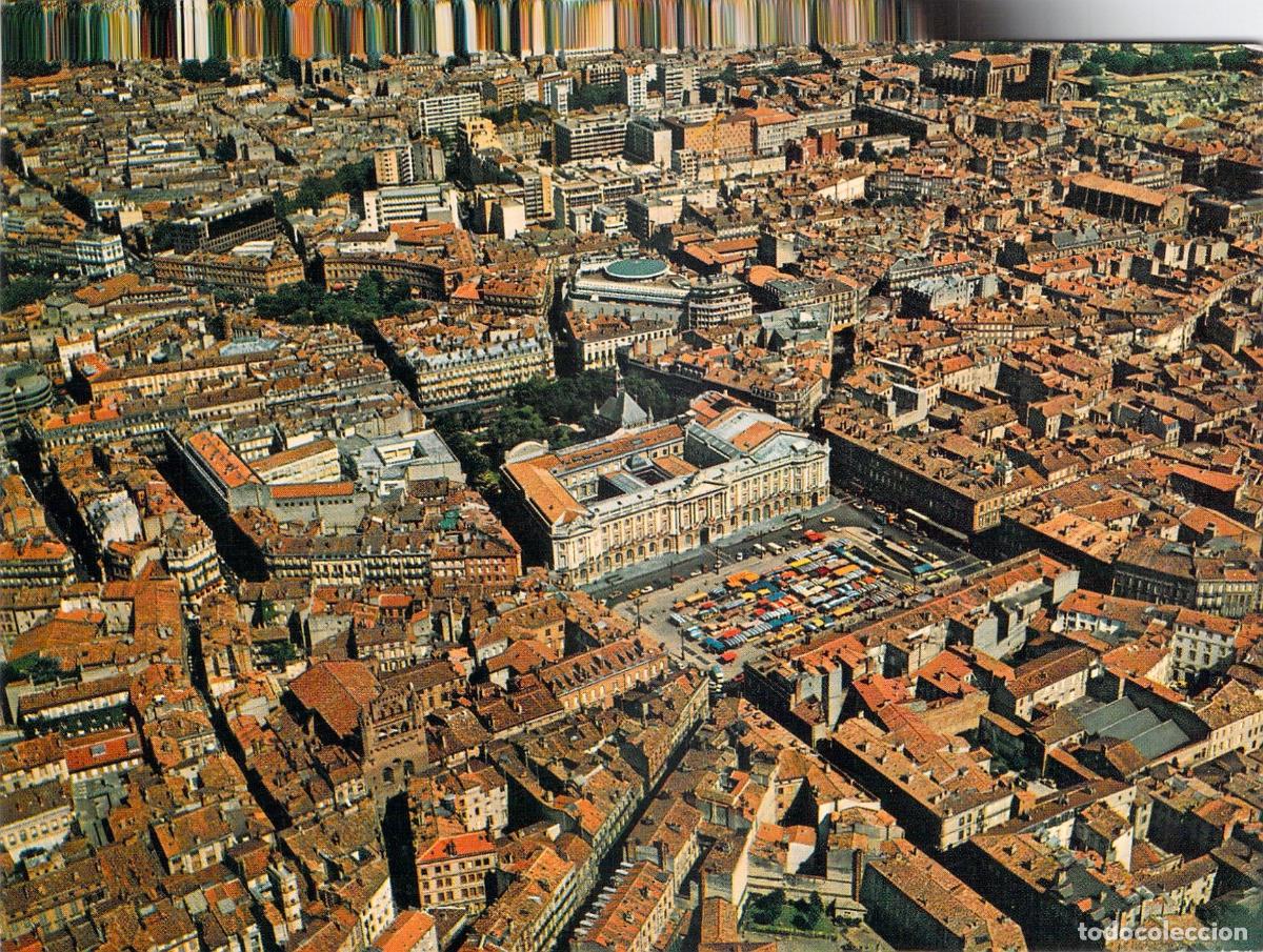 Postcards: Postal de vista a&eacute;rea de la ciudad de Toulouse, Francia