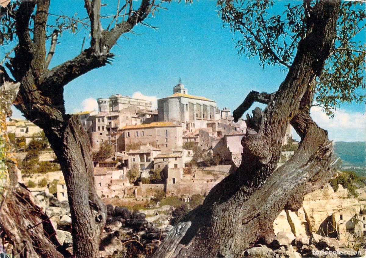Postales: Postal de Gordes, Francia, Vista general del pueblo