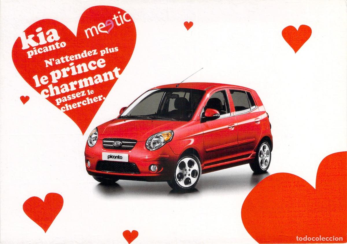 Postales: Postal publicitaria de coche Kia Picanto Meetic