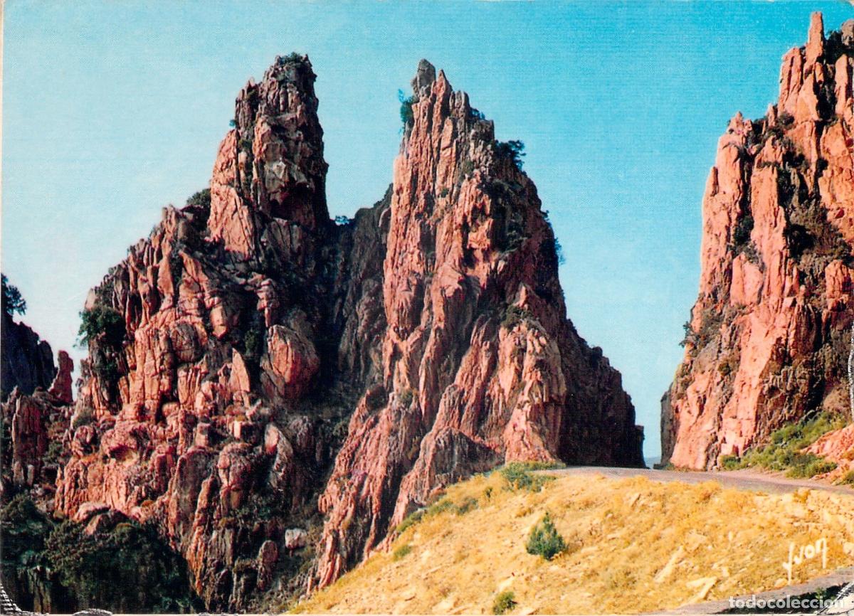 Postales: Postal de las Calanchas de Piana en C&oacute;rcega, Francia