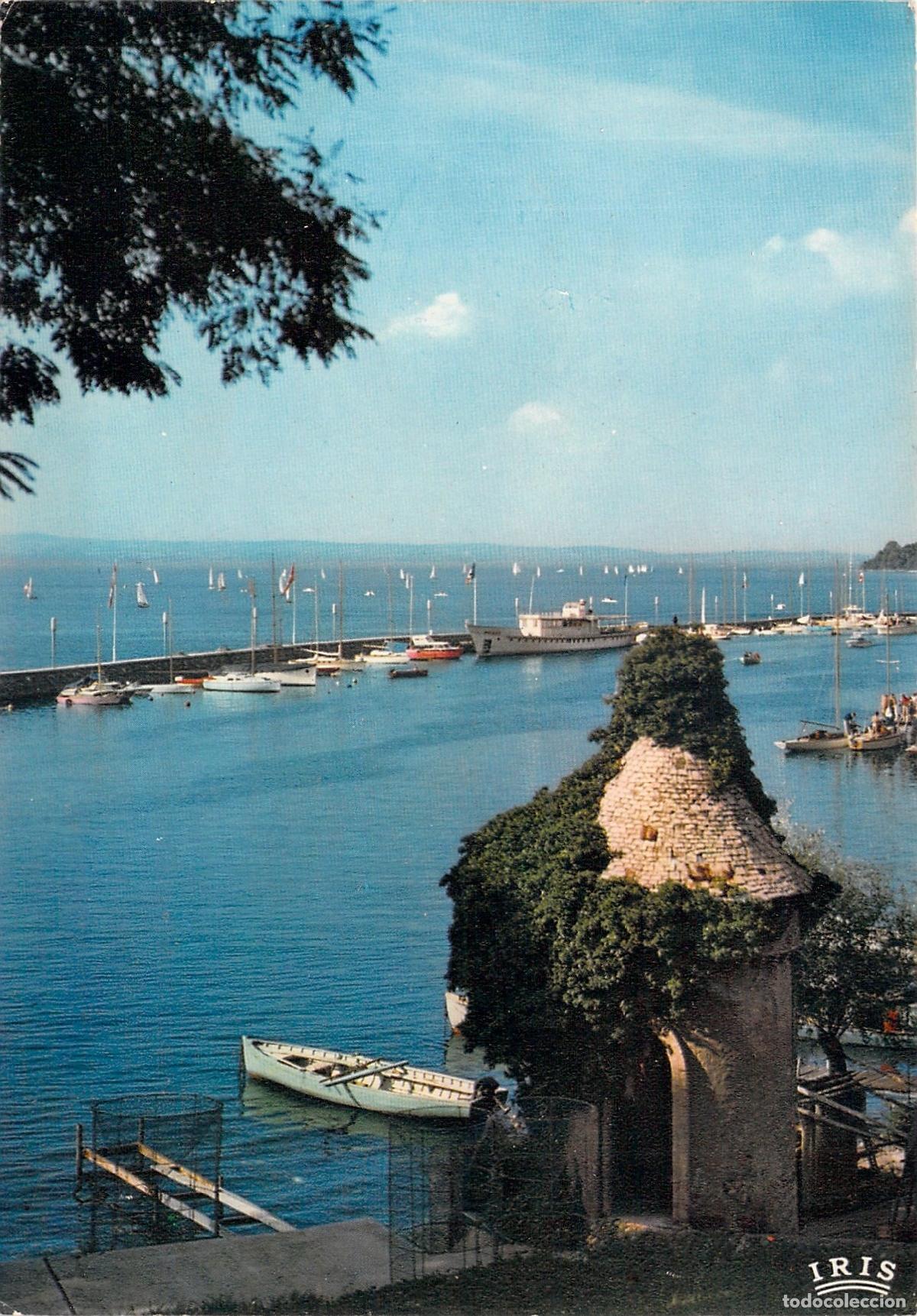 Postales: Postal de Thonon-les-Bains puerto y torre antigua Francia