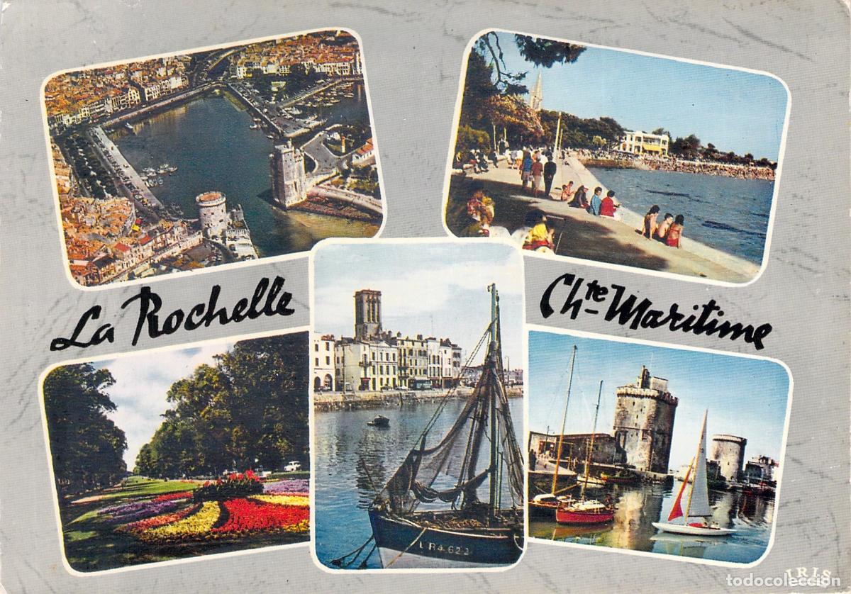 Postales: Postal de La Rochelle, vistas del puerto y la costa de Francia