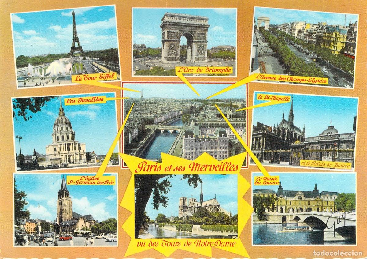 Postales: Postal de Paris monumentos y lugares de inter&eacute;s