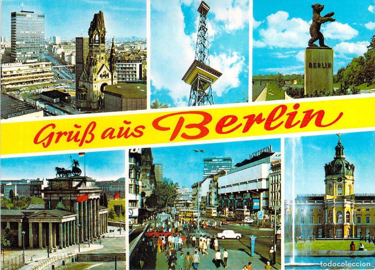 Postales: Postal de Berlin con vistas m&uacute;ltiples de la ciudad