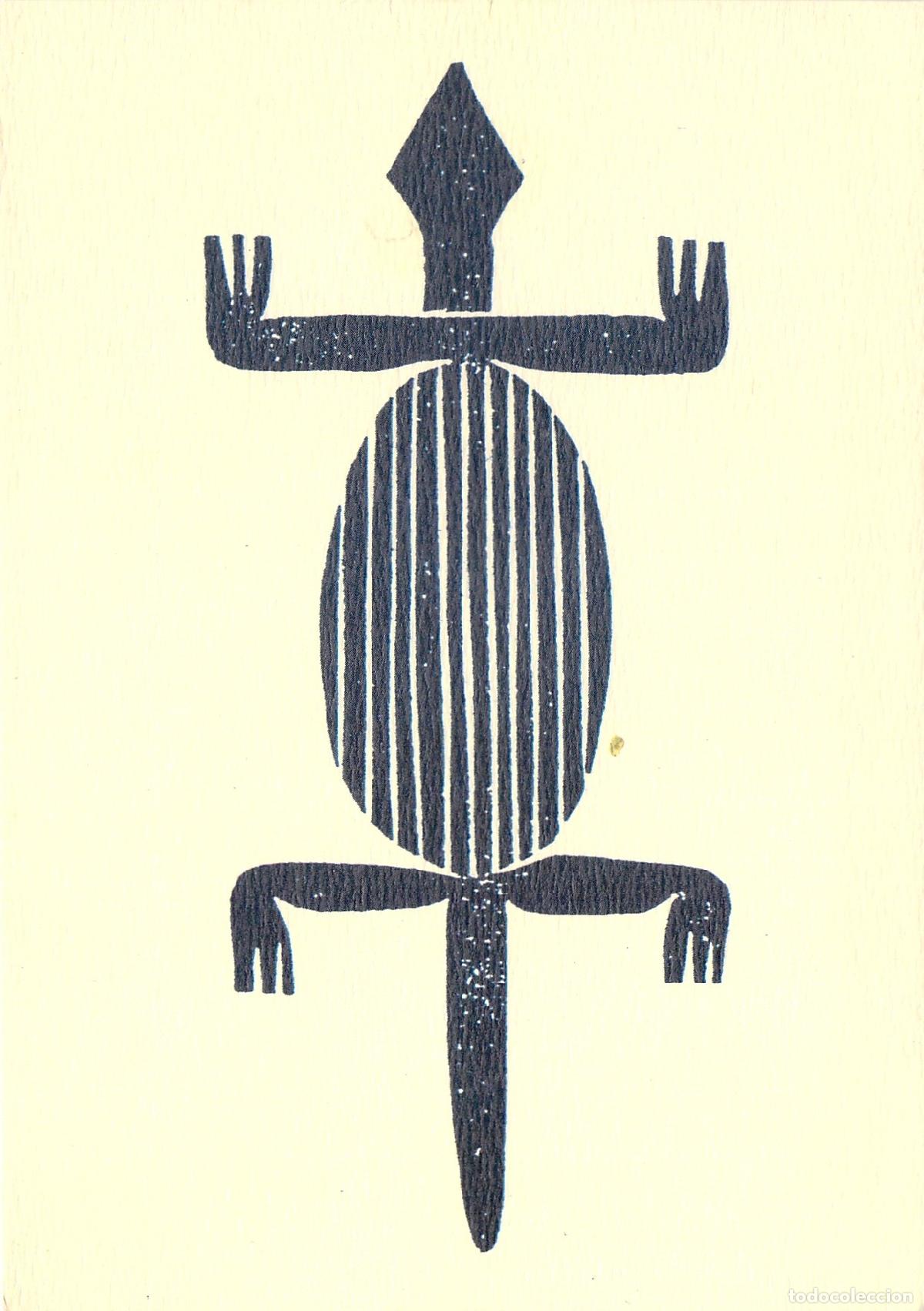 Postcards: Postal de arte africano con dise&ntilde;o de lagarto Ashanti