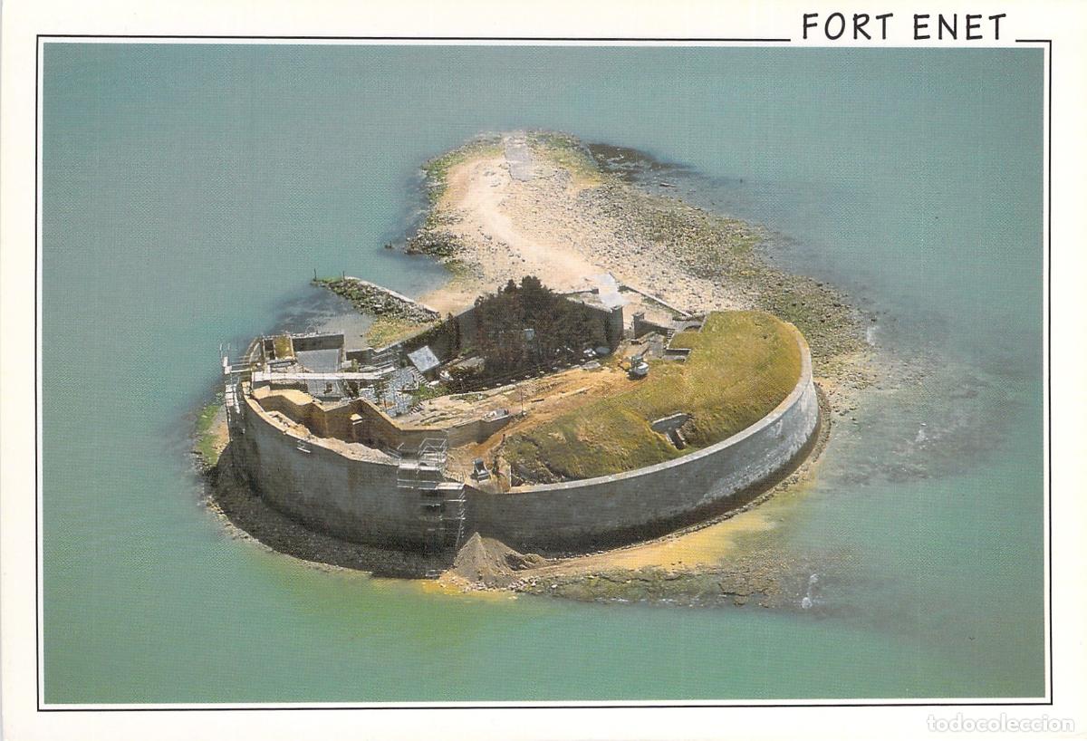 Cartes Postales: Postal de Fort Enet en Francia, vista a&eacute;rea de la fortaleza costera