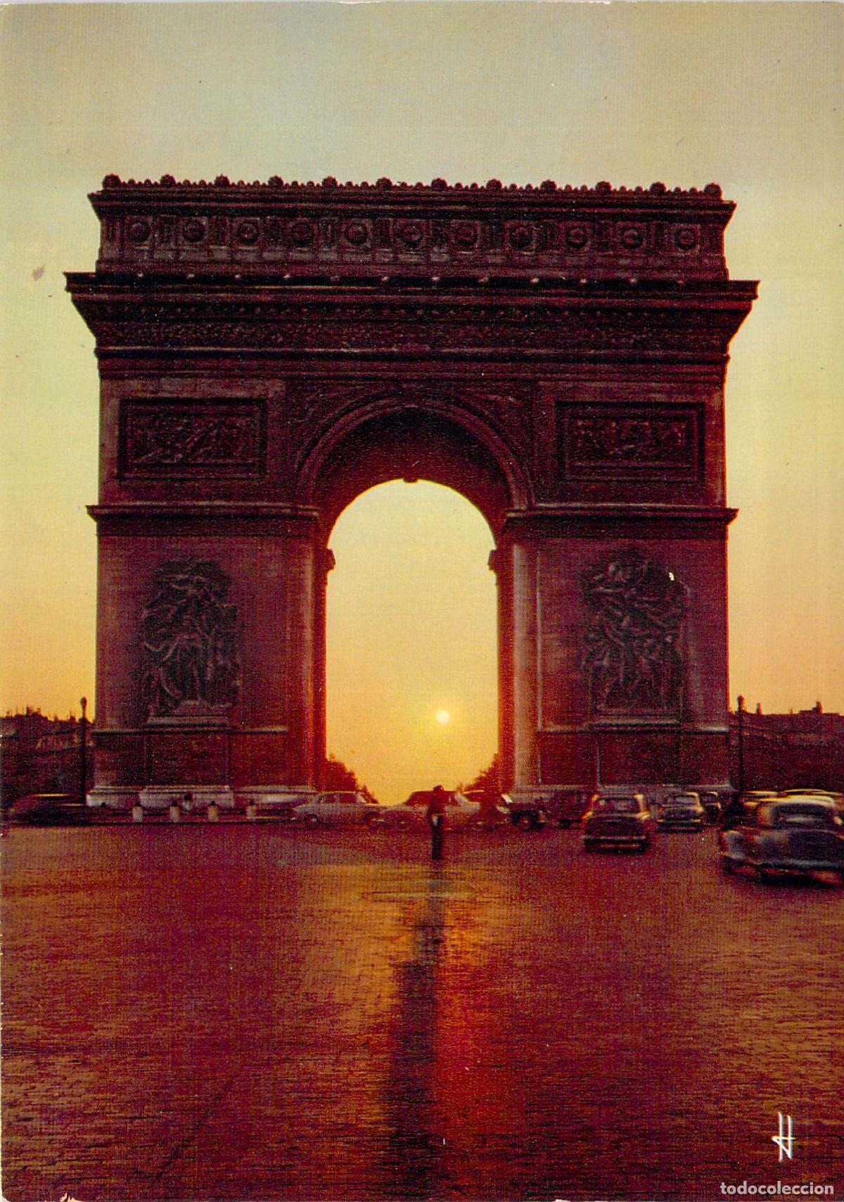 Cartes Postales: Postal del Arco de Triunfo en Par&iacute;s al Atardecer