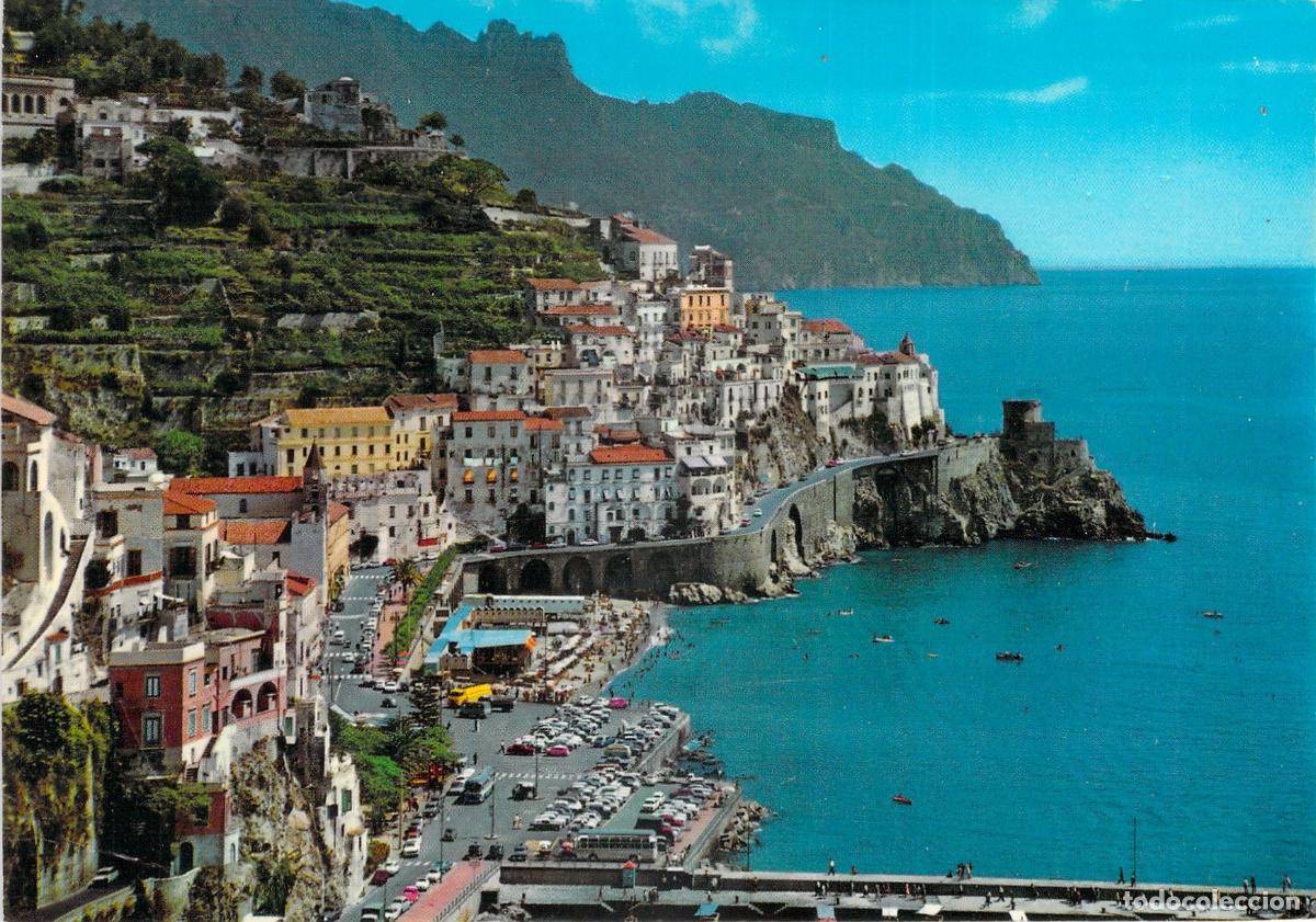 Postcards: Postal de Amalfi Italia Vista Panor&aacute;mica de la Costa