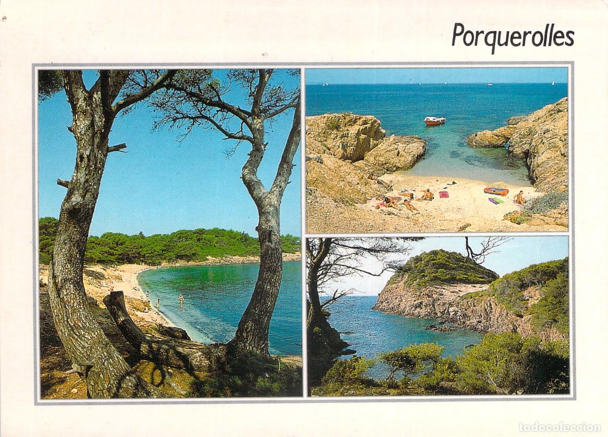 Postcards: Postal de la Isla de Porquerolles y sus Playas en Francia