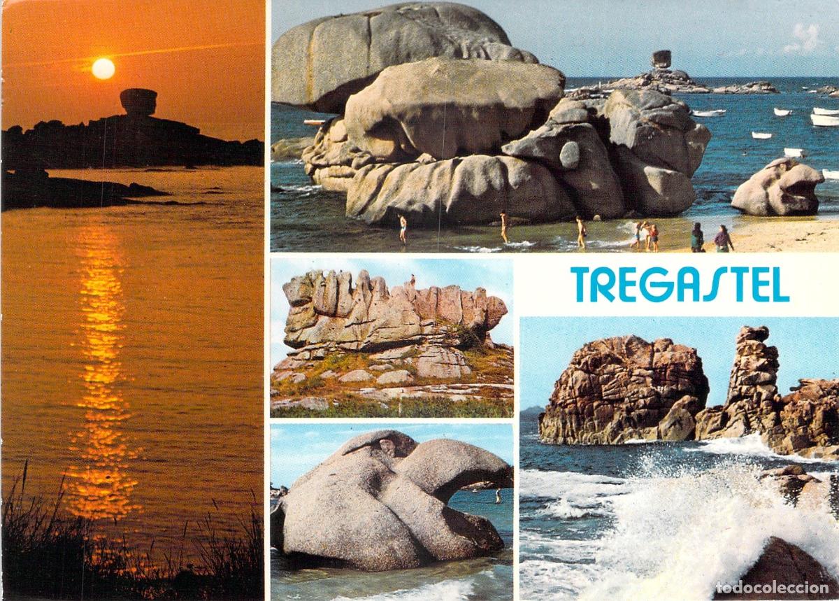 Postcards: Postal de la Costa de Granito Rosa en Tr&eacute;gastel Breta&ntilde;a