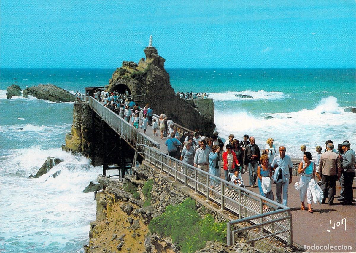 Postkarten: Postal de la Roca de la Virgen en Biarritz Francia