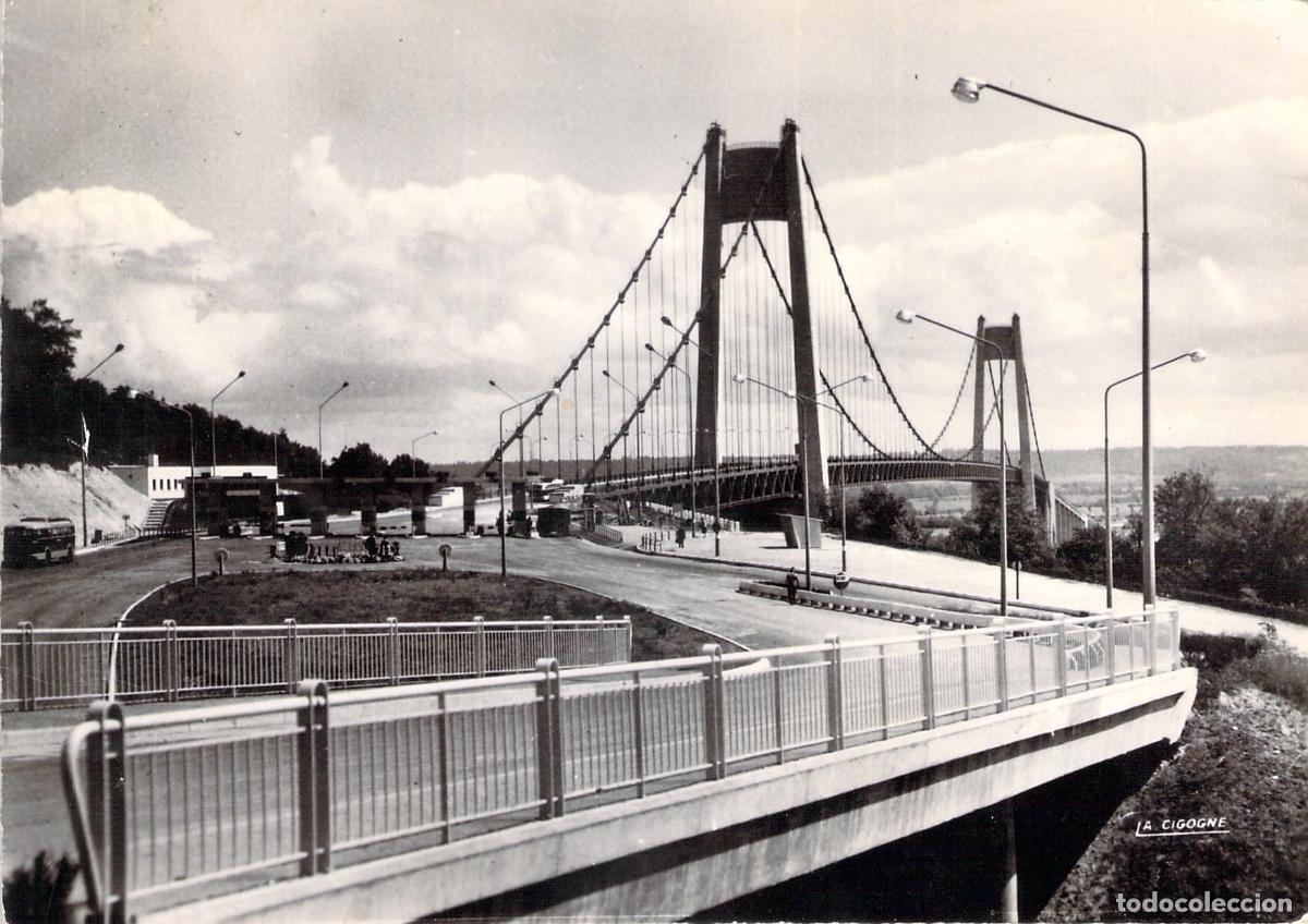 Postales: Postal del Puente de Tancarville en Francia