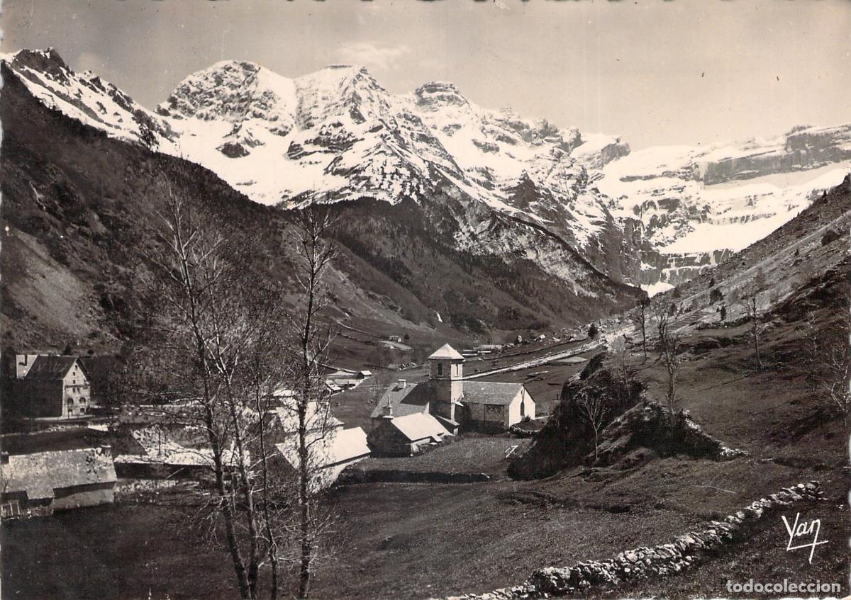 Postales: Postal del Cirque de Gavarnie vista desde el pueblo